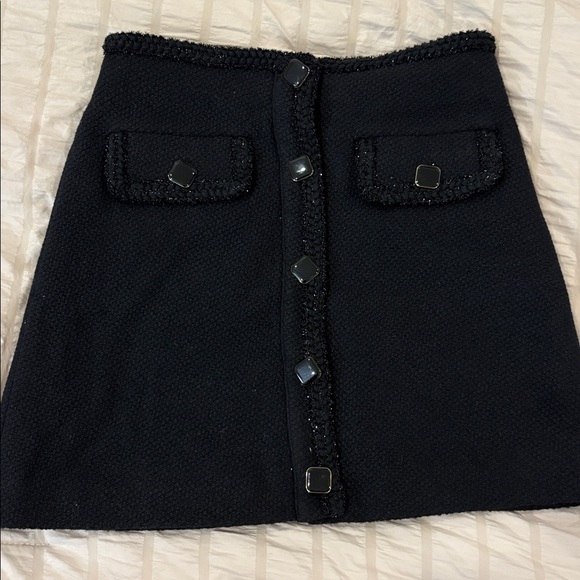 Self-Portrait Black Textured Skirt - Picture 2 of 6